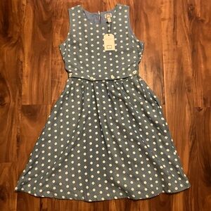 Mo:vint M Blue Spot Two Piece Dress